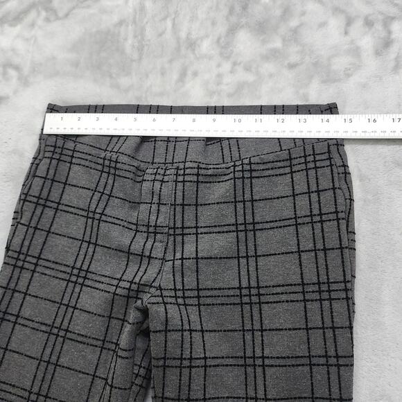 Style&Co Pants Womens M Gray Black Plaid Pull On Mid Rise Ponte Leggings Office - Picture 8 of 12